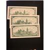 Image 2 : 1967 CANADA $1.00 NOTES!LOT OF 3 NOTES IN SEQUENCE!CHOICE UNC!