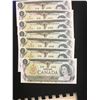 Image 1 : 1973 CANADA $1.00 NOTES !7 IN SEQUENCE! CHOICE UNC!