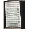 Image 2 : 1973 CANADA $1.00 NOTES !10 IN SEQUENCE! CHOICE UNC!