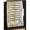 Image 1 : 1973 CANADA $1.00 NOTES! 10 IN SEQUENCE!CHOICE UNC!