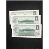 Image 2 : 1973 CANADA $1.00 NOTES! 3 IN SEQUENCE!CHOICE UNC!