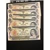 Image 1 : 1973 CANADA $1.00 NOTES! 5 IN SEQUENCE! CHOICE UNC