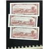 Image 2 : 1954 BANK OF CANADA $2.00 NOTES 3 IN SEQUENCE! CHOICE UNC!