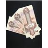 Image 1 : 1986 BANK OF CANADA $2.00 NOTES! LOT OF 3 NOTES IN SEQUENCE! CHOICE UNC!
