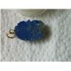 Image 4 : PENDANT - HAND CRAFTED CARVED LAPIS STONE - SCARAB 1" LONG