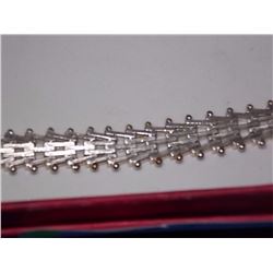 BRACELET - NEW UNIQUE ARTICULATED BRACELET - ITALIAN - STERLING SILVER - 1/4" WIDE WITH LOBSTER CLAS