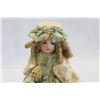 Image 2 : SMALL COLLECTOR PORCELAIN DOLL WITH ACCESSORIES