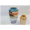 Image 2 : BLUE LUSTREWARE JAPENESE VASE AND LUSTREWARE VASE