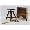 Image 1 : HIGHBOY DRESSER STYLE MUSICAL JEWELLRY BOX MINIATURE PIANO STOOL AND VANITY MIRROR