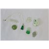 Image 2 : BAG OF JADE JEWELLRY WITH 925 SILVER CHAINS