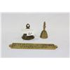 Image 1 : BRASS PLAQUE AND TWO BRASS BELLS