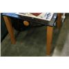Image 3 : 3 PIECE MAPLE WITH GLASS TOP COFFEE TABLE SET