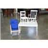 Image 1 : WHITE KIDS TABLE CHAIR AND ROCKING CHAIR AND BENTWOOD CHAIR