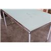 Image 2 : GLASS AND CHROME MODERN DINING TABLE