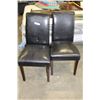 Image 1 : PAIR OF BLACK VINYL CHAIRS
