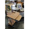 Image 2 : ROLLING OFFICE DESK WITH PULLOUT KEYBOARD TRAY