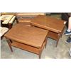 Image 2 : PAIR OF TEAK ENDTABLES