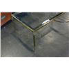 Image 2 : BRASS WITH MIRRORED TRIM GLASS DECORATIVE COFFEE TABLE