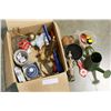 Image 2 : TRAY OF COLLECTIBLES MAGNIFYING GLASSES AND MINIATURE TEASETS