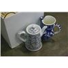 Image 2 : LOT OF CHINA PLATES MUGS TEAPOT AND SANGRIA PITCHER