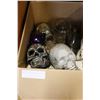 Image 1 : BOX OF DECORATIVE SKULLS