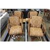 Image 1 : SET OF FOUR SWIVEL BAMBOO DINING CHAIRS