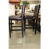 Image 2 : PAIR OF LEATHER BAR STOOLS