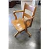 Image 2 : OAK ROLLING DESK CHAIR