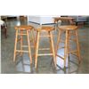 Image 1 : THREE WOOD BARSTOOLS