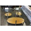 Image 1 : ROUND GLASS TOP ENDTABLES AND OVAL COFFEE