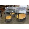Image 2 : ROUND GLASS TOP ENDTABLES AND OVAL COFFEE