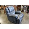 Image 1 : LEATHER SWIVEL RECLINER ARMCHAIR