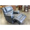 Image 2 : LEATHER SWIVEL RECLINER ARMCHAIR