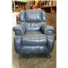 Image 3 : LEATHER SWIVEL RECLINER ARMCHAIR