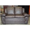 Image 2 : BRAND NEW ASHLEY BROWN LEATHER SOFA AND LOVESEAT MODERN DESIGN RETAIL $1499
