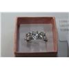 Image 1 : LADIES .925 SILVERAND WHITE TOPAZ DINNER RING RETAIL $200