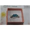 Image 1 : 14KT WHITE GOLD BLUE TOPAZ RING RETAIL $500