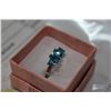 Image 3 : 14KT WHITE GOLD BLUE TOPAZ RING RETAIL $500
