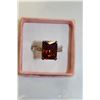 Image 1 : 14KT WHITE GOLD RUBY AND SAPHIRE RING RETAIL $500