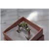 Image 3 : 14KT WHITE GOLD YELLOW CITRINE AND SAPHIRE RING RETAIL $500