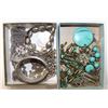 Image 1 : TWO TRAYS OF SILVER TONE AND TURQUOISE JEWELLRY