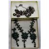 Image 1 : TWO COLORED RHINESTONE NECKLACE SETS