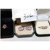 Image 1 : TWO ESTATE RINGS AND CHANNEL EARRINGS