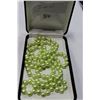 Image 2 : EXTRA LONG GREEN PEARL NECKLACE