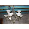 Image 1 : LARGE BRUSHED NICKLE CHANDELIER RETAILS $600