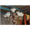 Image 2 : LARGE BRUSHED NICKLE CHANDELIER RETAILS $600
