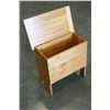 Image 2 : OAK PLANTER TABLE AND STORAGE STOOL