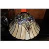 Image 2 : LARGE LEADED SLAG GLASS CHANDELIER