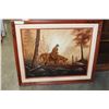 Image 1 : FRAMED WESTERN OIL PAINTING