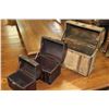 Image 3 : 3 DECORATVIE WOODEN CHESTS